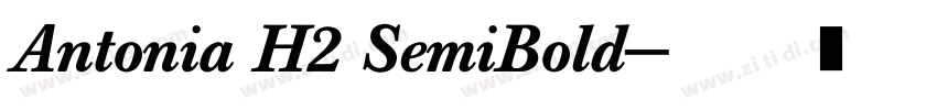 Antonia H2 SemiBold字体转换